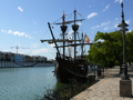 Sevilla, Schiff auf dem Guadalquivir 