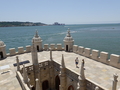 Lissabon: Turm von Belem, Blick vom Turm auf die Bastion